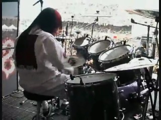 slipknot drummer warming up