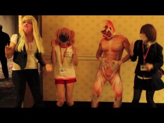 attack on animegacon 2013 • invasion of the giants • shingeki no kyojin • attack on titan 21 [funny]