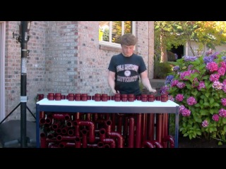 musical instrument made of pvc pipes.