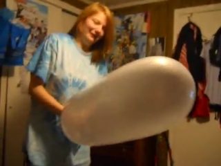 girl blowing condom mp4