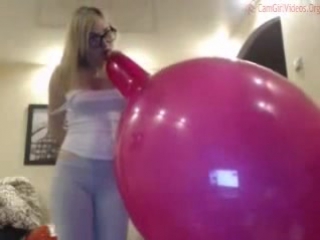 anya inflates serezha red ball